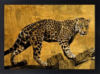 Leopard in Gold Canvas Art