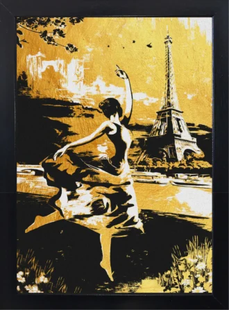 Dance of Love Canvas Gold Art